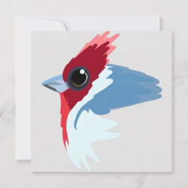 Rood-Crested Cardinaal Bird Kaart