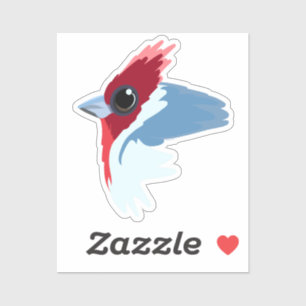 Rood-Crested Cardinaal Bird Sticker