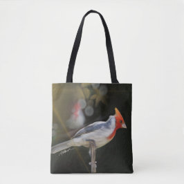 Rood-Crested Cardinaal Bird Tote Bag