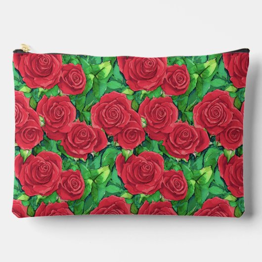 Rood / Crimson Waterverf Roos Etui (Voorkant)