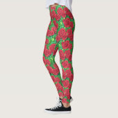 Rood / Crimson Waterverf Roos Leggings (Links)