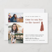 Rood | Dag naar de fotopartij Tassel Afstuderen Kaart (Voorkant)