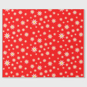 Rood Daisy Wrapping Papier (Vlak)