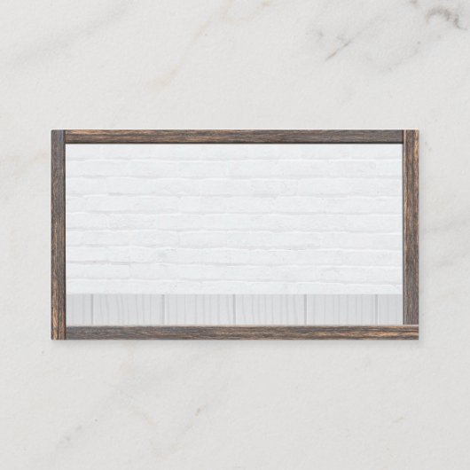 Rood Dak Home Logo | Houten Frame Visitekaartje (Achterkant)