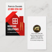 Rood dak van het gebouw visitekaartje (Voorkant / Achterkant)