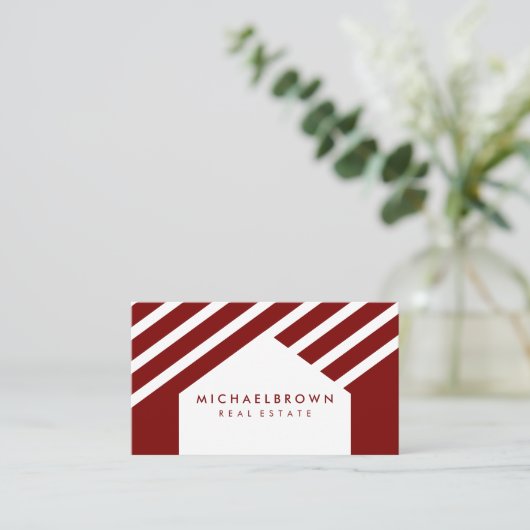 rood dak visitekaartje (Staand voorkant)