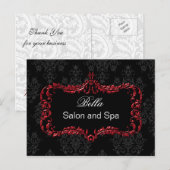 rood damask gouden zaken DankU Kaarten (Voorkant / Achterkant)