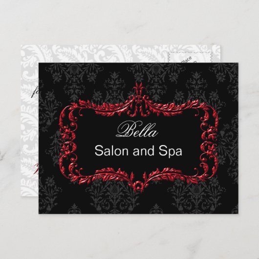 rood damask gouden zaken DankU Kaarten (Voorkant / Achterkant)