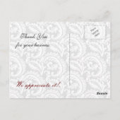 rood damask gouden zaken DankU Kaarten (Achterkant)