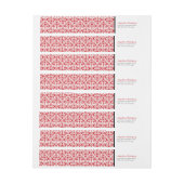 Rood Damask Pattern Afstuderen (Vel)