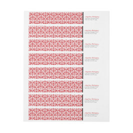 Rood Damask Pattern Afstuderen