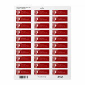 Rood Dames Adreslabel Etiket (Full Sheet)