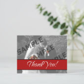 Rood Dank U Briefkaart (Staand voorkant)