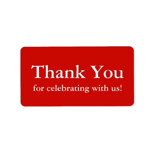 Rood Dank u Stickers of de Etiketten van de Huweli (Voorkant)