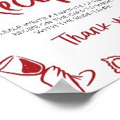 Rood Dat is Amore Whimsische Italiaanse Recepten D Poster (Hoek)