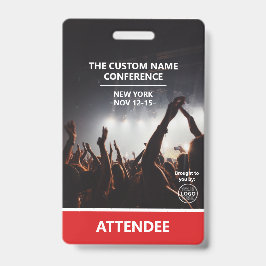 Rood - de Conferentie van de Aanwezige Code van de Badge