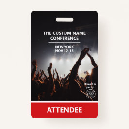 Rood - de Conferentie van de Aanwezige Code van de Badge