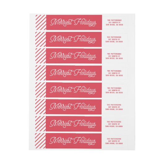 Rood de Merriest Feestdagen Typografie Kerstmis (Vel)