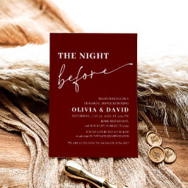 Rood de nacht voor de repetitie binnenin kaart