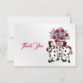 rood De Rozen schilderen Bedankkaart (Voorkant)