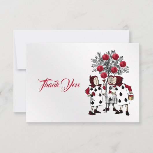 rood De Rozen schilderen Bedankkaart (Voorkant)