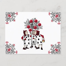  rood De Rozen schilderen Briefkaart