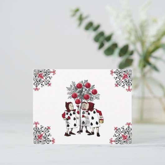  rood De Rozen schilderen Briefkaart (Staand voorkant)