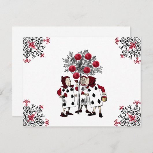 rood De Rozen schilderen Briefkaart (Voorkant / Achterkant)