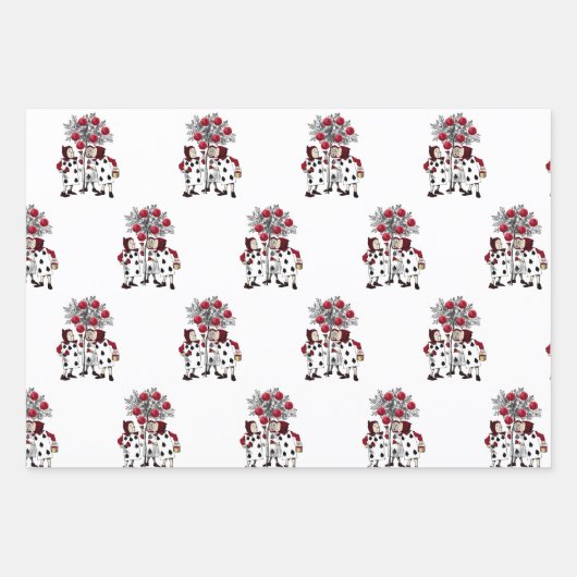  rood De Rozen schilderen Inpakpapier Vel (Voorkant 2)