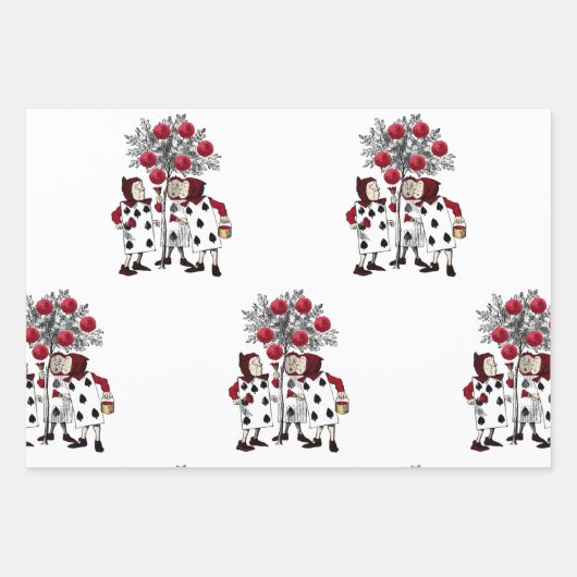 rood De Rozen schilderen Inpakpapier Vel (Voorkant)