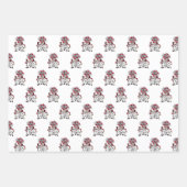 rood De Rozen schilderen Inpakpapier Vel (Voorkant 3)