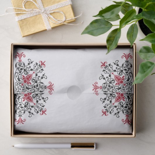  rood De Rozen schilderen Tissuepapier (Geschenk)