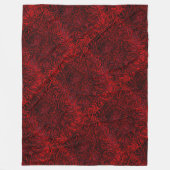 Rood decoratief bloemstoffenontwerp klein fleece deken (Voorkant)