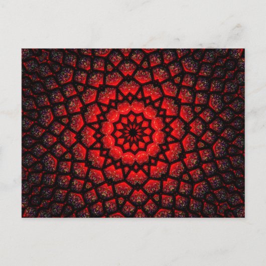 Rood decoratief Briefkaart (Voorkant)