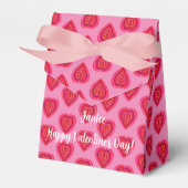 Rood decoratief hart voorvak bedankdoosjes (Voorkant Zijde)