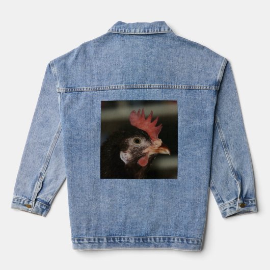 Rood Denim Jacket (Achterkant)