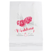 Rood dennenaaltje voor bruiloft medium cadeauzakje (Achterkant)