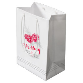 Rood dennenaaltje voor bruiloft medium cadeauzakje