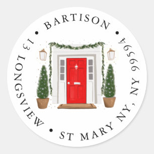 Rood deporbedrijf Klassic Round Sticker