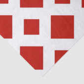 Rood diamant op wittepapier tissuepapier (Detail)