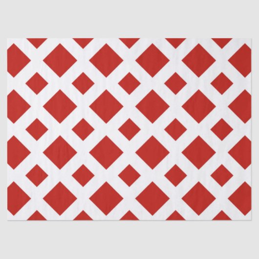 Rood diamant op wittepapier tissuepapier (Voorkant)