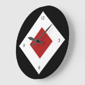 Rood diamant, Vet witte rand zwart Grote Klok (Hoek)