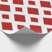 Rood diamant, witte rand cadeaupapier (Hoek)