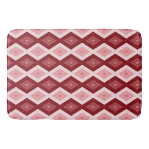 Rood diamantpatroon badmat