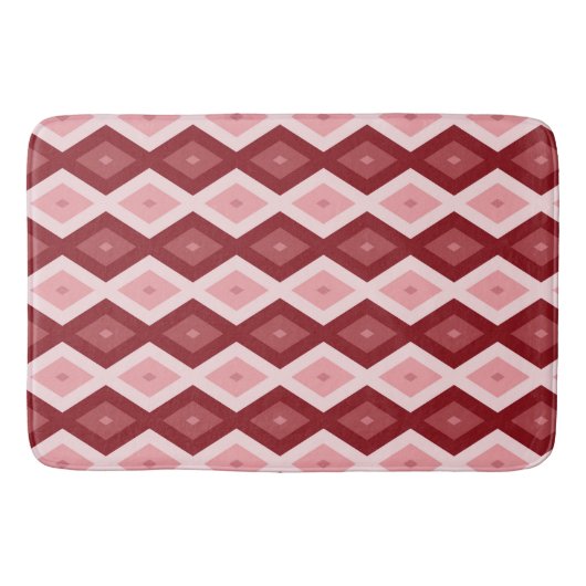 Rood diamantpatroon badmat (Voorkant)