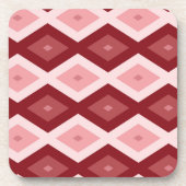 Rood diamantpatroon bier onderzetter (Voorkant)