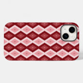 Rood diamantpatroon Case-Mate iPhone case (Achterkant (horizontaal))