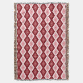 Rood diamantpatroon deken (Voorkant Verticaal)
