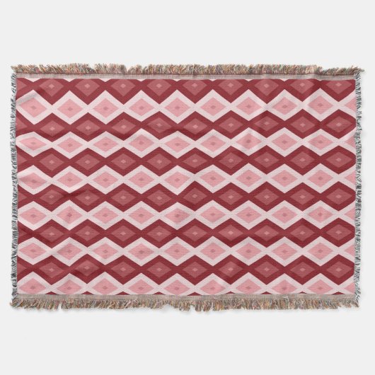 Rood diamantpatroon deken (Voorkant)