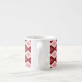 Rood diamantpatroon espresso kop (Achterkant)